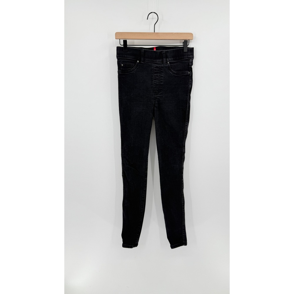 Spanx Jean-ish Ankle Leggings Black Denim Slimming Minimalist SP Tall Shapewear